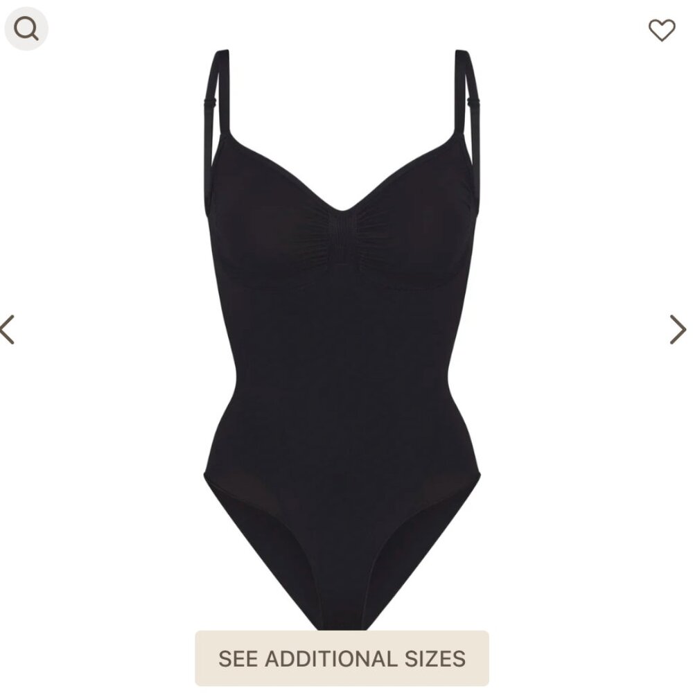 SKIMS Seamless Sculpt Bodysuit Brief with Snaps | Onyx | L/XL